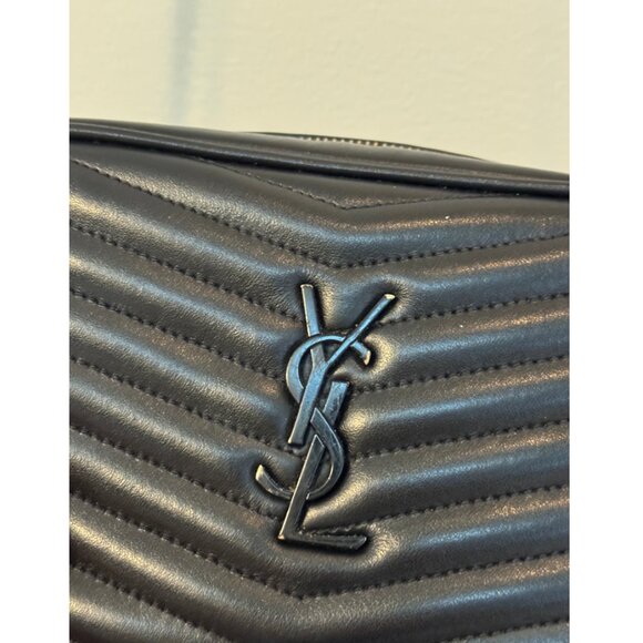 Saint Laurent Black Lou Mini Leather Shoulder Bag - Picture 7 of 11